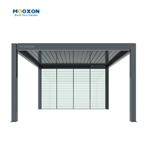 Mooxon biyoiklim açık motorlu Alluminio Pergolas louloubobois alüminyum tente 6x6 veranda Pergola kiti - Product Image 5