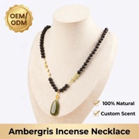 Pendentif Collier en Ambregris Synthétique Sans Souci, Parfum Naturel, Arôme Traditionnel Chinois, Cadeau