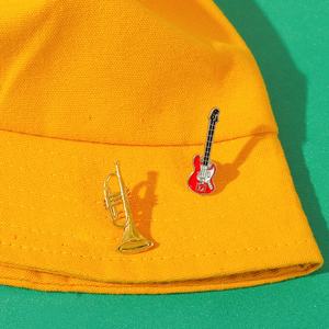 Spille spille 2023 strumento musicale chitarra spilla per pianoforte corno piccolo distintivo in metallo accessori per abiti sciarpe clip fissa in vita - Product Image 3