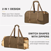 Sac en bois de chauffage en toile surdimensionné durable Log Camping Outdoor Holder Carry Storage Bag Waterproof Firewood Canvas Bag