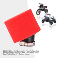 GOOFIT 38mm coudé mousse filtre à air Pod remplacement pour moto PIT Quad Dirt Bike ATV Buggy Go Kart