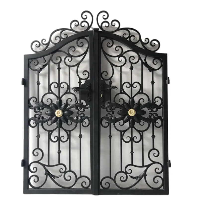 Роскошные красивые конструкции кованых железных ворот для жилых помещений/модели/главные ворота из кованого железа