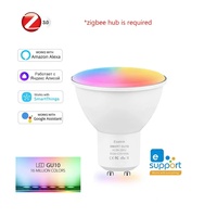 Lampes LED intelligentes GU10 WiFi Zigbee3.0 RGB C+W Blanc 5W Dimmables Rotatives Électriques en PC Contrôle Vocal via App iOS EWelink pour la Maison