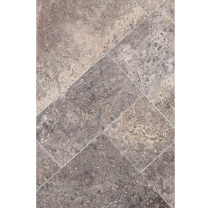 Pavé en travertin argenté à motif français de 3cm, affûté, ciselé, bord adouci pour jardin villa et piscine - Product Image 2