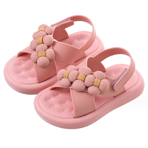 Chaussures pour enfants, sandales de plage pour bébés filles, imprimées avec strass, semelles antidérapantes en PVC, idéales pour l'été - Product Image 1