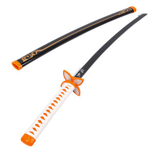 Épée d'anime, l'une des séries d'anime japonaises sur les démons, papillon <span class=keywords><strong>noir</strong></span>, jouets en bois, épée japonaise, cosplay - Product Image 4