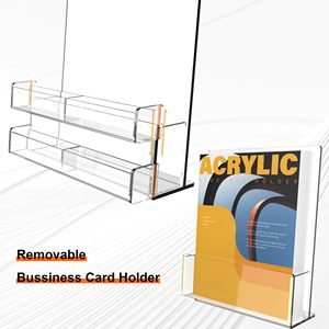 Tùy chỉnh Acrylic Brochure chủ 8.5x11 Brochure hiển thị đứng với chia có thể tháo rời cho chủ thẻ kinh doanh - Product Image 2