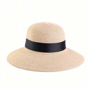 Chapeaux Bob Femme à Large Bord en Paille Respirante avec Lien, Broderie 3D, Idéaux pour l'Été, les Voyages et la Protection Solaire en Extérieur – Vente en Gros - Product Image 6