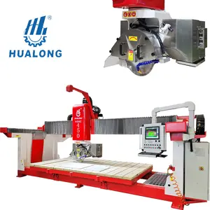 HUALONG stone machinery HSNC-450 auto photoing typesetting vacuum lifting remote control Bridge Saw Marble Stone Cutting Machine