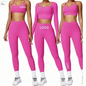 2024 vendita calda abbigliamento sportivo da palestra abbigliamento sportivo Yoga sport reggiseno a vita alta Set di abbigliamento Fitness Yoga