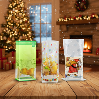 Sac en polyéthylène personnalisé à fond plat et soufflets latéraux, idéal pour les cadeaux de Noël, les fêtes d'enfants et les produits de boulangerie - Offre Spéciale