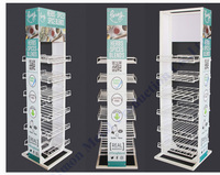 Vendeur d'épicerie 6 paniers en fil métallique avec séparateur présentoir à épices pour supermarché