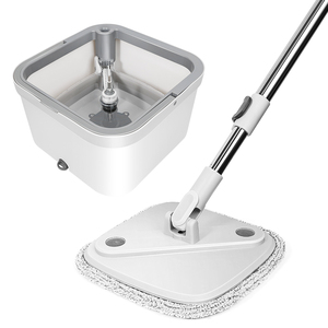 Masthome Stainless Steel Floating <b>Mop</b> Cleaner Magic <b>Mop</b> Spin <b>Dry</b> Cleaning Floor <b>Mop</b> with Dirty Clean Water Separation Bucket - Product Image 1