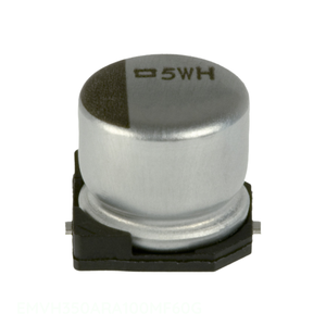 Condensateur SMD 10 µF 20 % 35 V EMVH350ARA100MF60G, Distributeur Autorisé, CAP ALUM 10 µF 20 % 35 V, Montage en Surface - Product Image 1