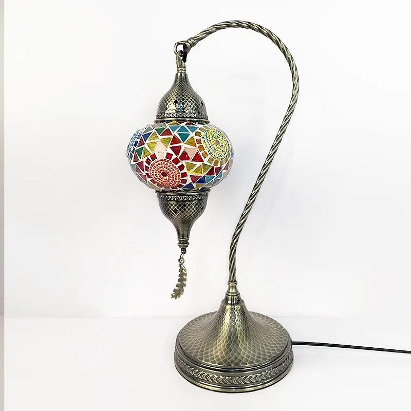 Türkische Mosaik-Tischlampe handgemachte Kunst-Bildglas-Tischlampe