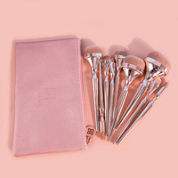 9 pièces Champagne Gold Cute Vegan Luxury Dense Makeup Brush Set Premium Custom Logo Cosmetic