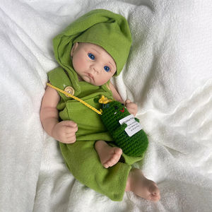 Grote Ogen Reborn Jongen Poppen 39Cm Mollige Siliconen Babypop Voor Kerst Verrassing Cadeau Speelgoed - Product Image 6