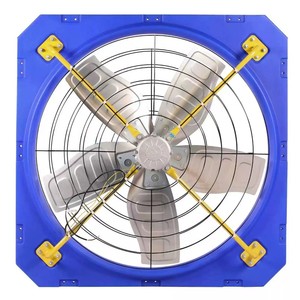 Ventilador axial de 48 pulgadas con aspas de aluminio y plástico azul para ventilación industrial en granjas ganaderas y lecheras - Product Image 1