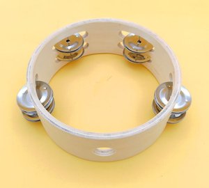 Wholesale 4 Inch Single-Row Wooden Tambourine Orff Percussion Instrument Headless Musical Hand <b>Drum</b> Musical Toy Teaching AIDS - Product Image 6