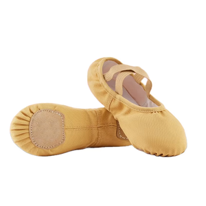 Klassische schwarze Ballerina Hausschuhe Wohnungen Ballett Braun Stretch Leinwand Balletts chuhe Tanz für Frauen und Mädchen Kinder - Product Image 1