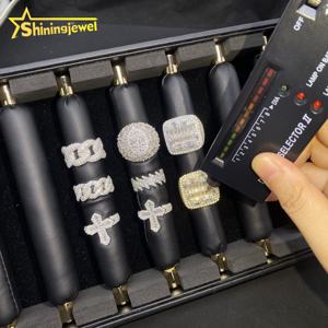 パスダイヤモンドテスターアイスアウトジュエリー男性ダイヤモンドリングヒップホップVVS Moissaniteカスタム925シルバーキューバリング - Product Image 2