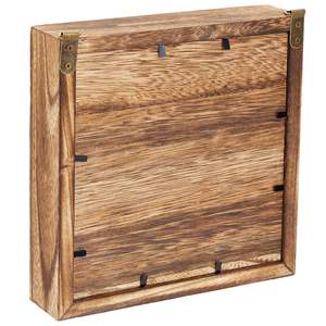 Boîte à monnaie rectangulaire en bois avec fenêtres transparentes, boîte à monnaie de voyage, cadeau promotionnel - Product Image 4
