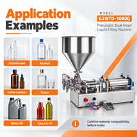 Machine horizontale entièrement automatique à double tête pneumatique de haute précision pour le remplissage de pâtes, sauces, liqueurs, liquides et huiles dans les bouteilles en plastique et en verre