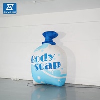 Décoration publicitaire géante gonflable pour centre commercial : Modèle de savon liquide pour lessive et savon pour les mains