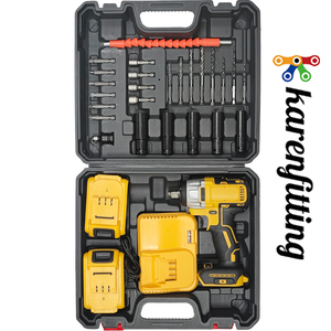 Taladro eléctrico inalámbrico de fábrica profesional, Kit de taladro combinado inalámbrico de carga eléctrica de perforación-001 - Product Image 1