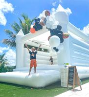Château gonflable pour enfants, location pour fêtes, château gonflable de jardin avec toboggan et piscine à balles en PVC