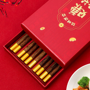 Baguettes en céramique pour la maison, une baguette par personne, baguettes porte-bonheur, coffret cadeau de baguettes porte-bonheur, rouge de grande valeur - Product Image 4