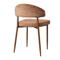 Chaise de salle à manger de loisirs durable en velours rembourré pour salon, fabriquée en Chine