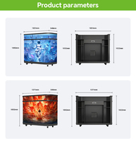 Hochwertige DJ-Station im Neuen Design mit LED-Videowand-Display, Tragbarem DJ-Pult und Interaktivem Rollbaren Bühnendisplay