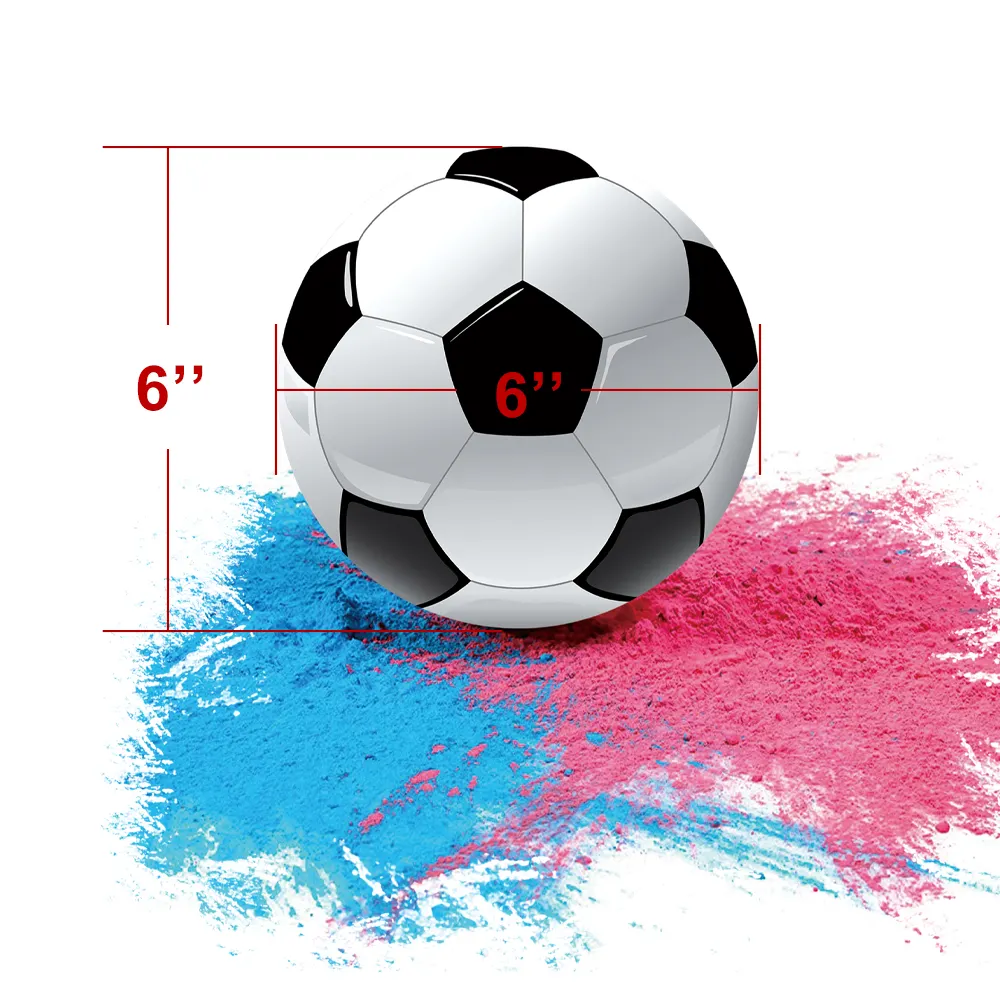 Heyha 100% Biodegradable Gender Reveal Exploding Balls Blue Pink Holi Powder Football For Baby Shower Party Decoration