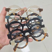 Nouvelles montures optiques élégantes et tendance en acétate stratifié, montures de lunettes unisexes carrées à monture complète, durables, tendance et haut de gamme