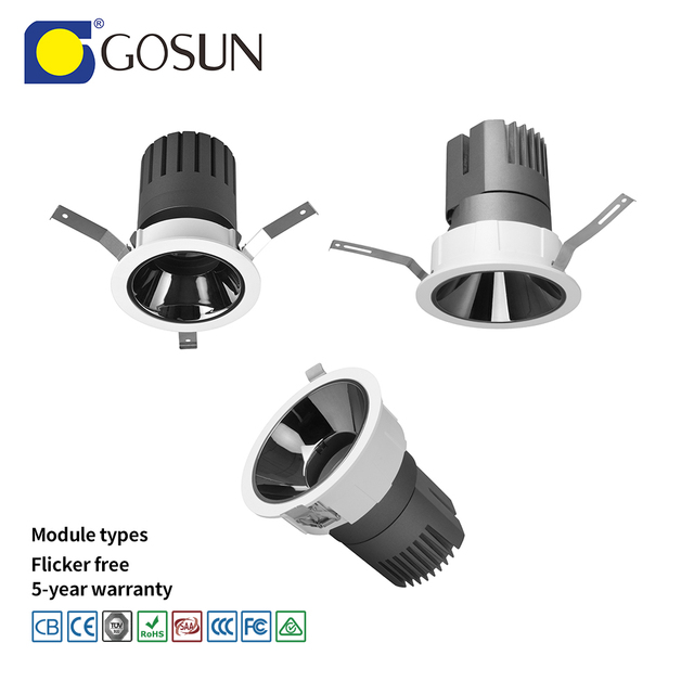 GOSUN Recessed Module Downlight 15W COB LED Hotel Downlight