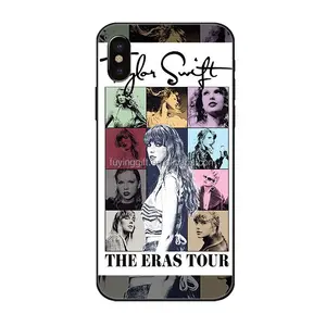 Funda para teléfono con logotipo personalizado Singer Taylor ERAS Tour Christmas 13pro Max 14 Pro Max funda para teléfono móvil