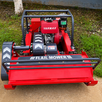 Tondeuse à gazon robotisée télécommandée, moteur diesel EURO 5 CE EPA 800MM, chenilles en caoutchouc tout-terrain, pour l'agriculture