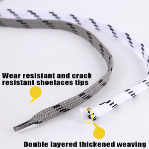 WEGOODZF <span class=keywords><strong>lacci</strong></span> in plastica a doppio strato spessi a pois in stile sportivo <span class=keywords><strong>con</strong></span> punte in plastica per scarpe Casual da ginnastica - Product Image 4