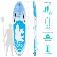 FUNWATER Dropshipping OEM Offres Spéciales 10'6 "Blue Paddleboard Sub Board Stand up Paddle Prix Planches de surf Sports nautiques Isup