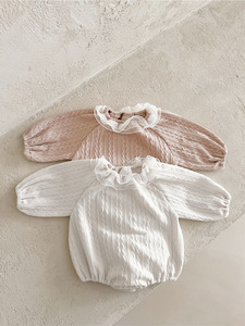 Grazioso Body Primaverile per Bambine con Colletto a Volant e Maniche Lunghe per 6-24 <span class=keywords><strong>Mesi</strong></span> - Product Image 2