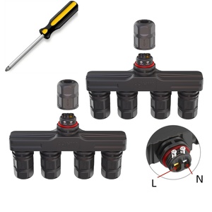 Connettore AOHUA a 2 Pin M16, Distributore H 1 Ingresso 3 Uscite, 300V 10A, Spina Impermeabile IP68, Giunto Cavo a 3 Vie per Moduli Luminosi - Product Image 3