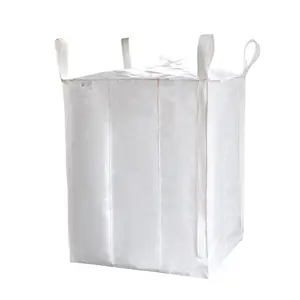 500kg 1000kg Form Stable FIBC Baffle Q Bag PP UV Stable Retangular Packaging White Woven Big Bag