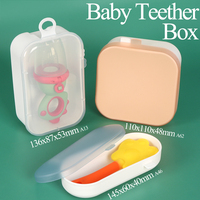 Boîte de rangement pour sucettes et jouets de dentition SUNSHING, en PP, pour bébés et nouveau-nés, avec chaîne de sucette et support pour jouets de dentition en silicone