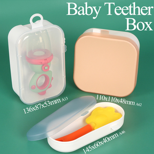Estuche de viaje SUNSHING para mordedores, cadena para chupete, caja de almacenamiento, soporte de PP para juguetes de dentición, caja de silicona para mordedores de bebé recién nacido, directo de fábrica - Product Image 1