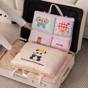 Travel Luggage Organizer 7 In 1 <b>Storage</b> Bag For Clothing Underwear Trip Use Rectangle Hook Type Large Capacity <b>Clothes</b> Bag - Product Image 1