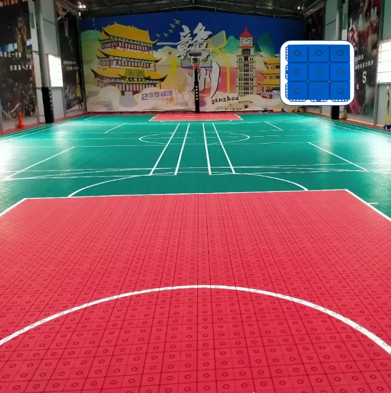 hot sale basketball court tiles 30x30 court rubber flooring High-end products are guaranteed for ten years