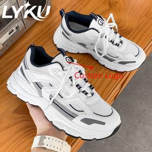 Chaussures décontractées blanches pour hommes, été, pour la marche en plein air, le basketball, sport, lacets, respirantes, en mesh - Product Image 2