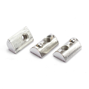 Équerre en T nickelée/zinguée avec boulon coulissant à ressort à bille, série 20/30/40/45, en acier au carbone pour profilés en aluminium - Product Image 2