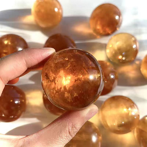 Boule de cristal naturelle de haute qualité, boule de cristal <span class=keywords><strong>orange</strong></span>, boule de <span class=keywords><strong>calcite</strong></span> miel, cadeau artisanal, ornement, décoration de la maison - Product Image 5